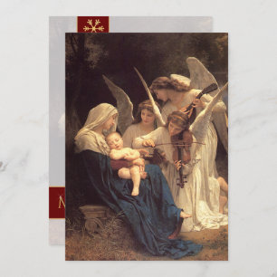Angels Serenade Mary Vintage Christmas Customised Holiday Card