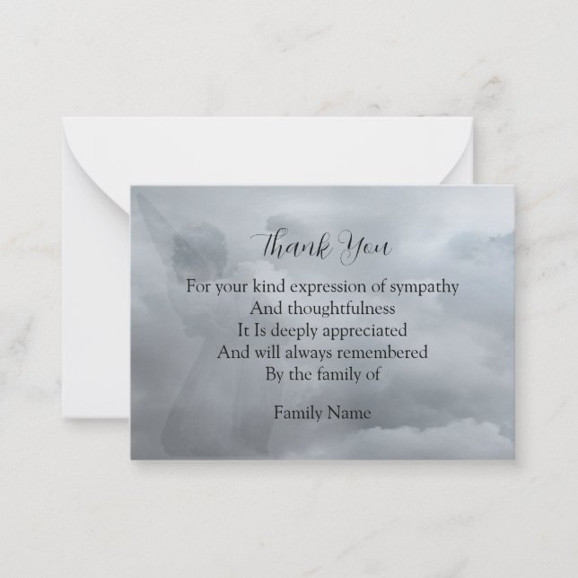 Angel's Shadow Thank You  Card (Front)