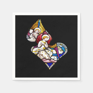 ANGELS STAINED GLASS WINDOW NAPKIN