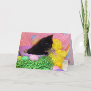 Angel's Sweet Easter Greeting - Easter Cat Holiday Card