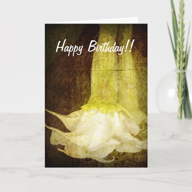 Angel's Trumpet Birthday Card (Front)