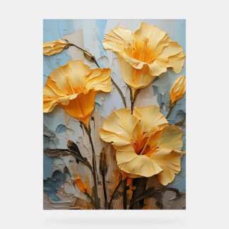 Angel's Trumpet - Impasto Floral Acrylic Sign
