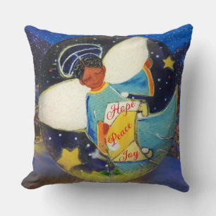 Angels Unaware Christmas  Cushion