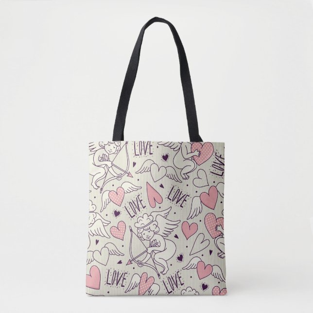 Angels, Valentine's Day, love pattern. Tote Bag (Front)