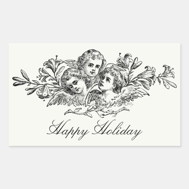 Angels Vintage Art Custom Sticker (Front)