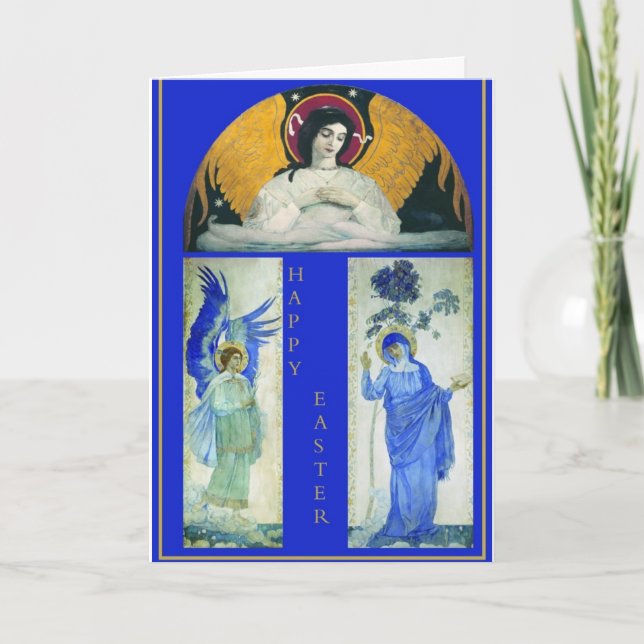 Angels & Virgin Easter Card (Front)