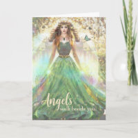 Angels Walk Beside You Healing Green Forest Angel