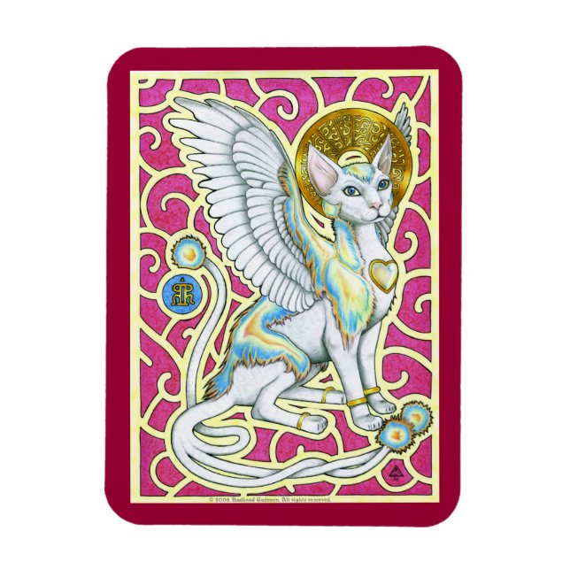 Angels Walk on 4 Paws Premium Magnet (Vertical)