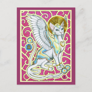 Angels Walk on Four Paws Postcard