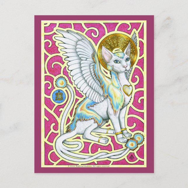 Angels Walk on Four Paws Postcard (Front)