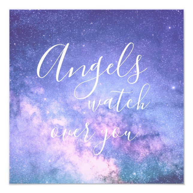 Angels Watch Over You Beautiful Blessing Photo Print (Front)