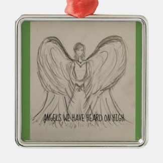 Angels we have heard on high metal ornament