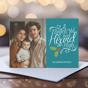 Angels We Have Heard - Whimsical Christmas Photo Holiday Card