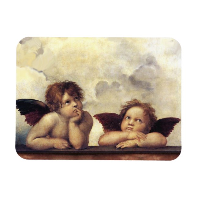 ANGELS / Winged Cherub Raffaello Sanzio Magnet (Horizontal)