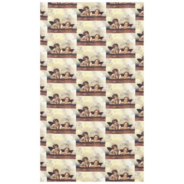 ANGELS / Winged Cherubs ,Clouds Raffaello Sanzio  Tablecloth (Front)