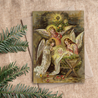 Angels with Baby Jesus | Vintage Christmas