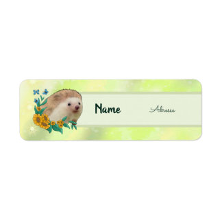 Angels with flowers return address label