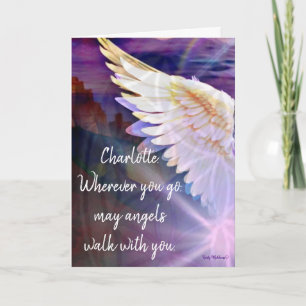 Angels With You Angel Name Folded Greeting Card