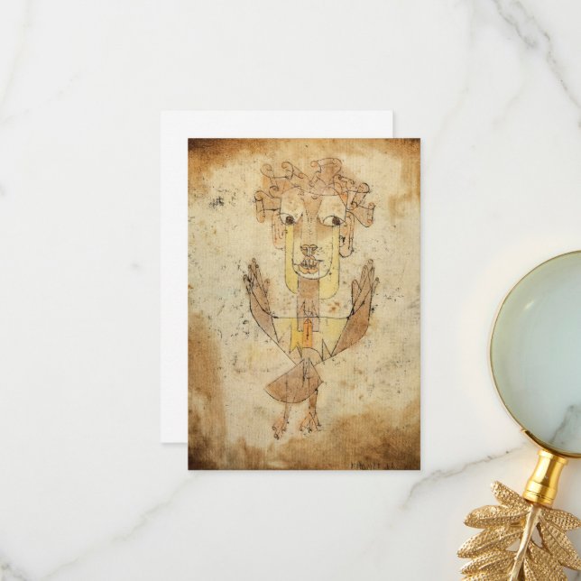 Angelus Novus by Paul Klee Thank You Card (Front/Back In Situ)