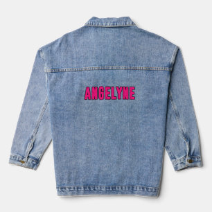 Angelyne name denim jacket