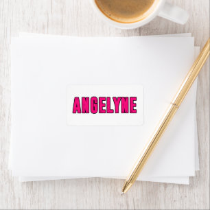 Angelyne name label