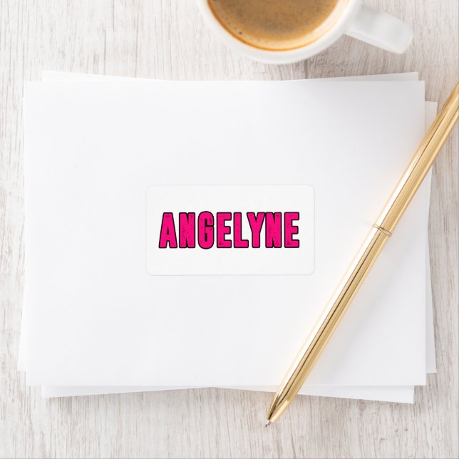 Angelyne name label (Insitu)