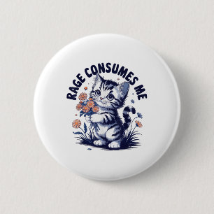 Anger Angry Emotion Funny Rage Rage Consumes Me -  6 Cm Round Badge