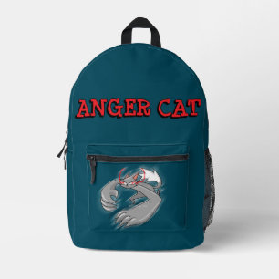 ANGER CAT PRINTED BACKPACK