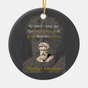 Anger Hurts You Most: Marcus Aurelius on Restraint Ceramic Ornament