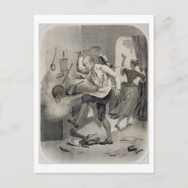 Anger in the Kitchen, from a series of prints depi Postcard (Front)