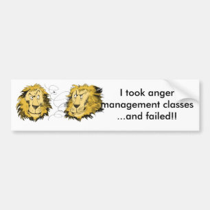 Anger management bumper sticker