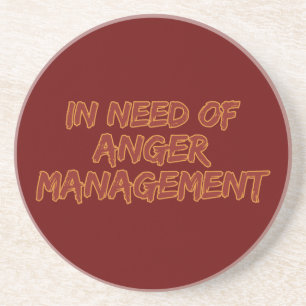 Anger Management custom colour coaster