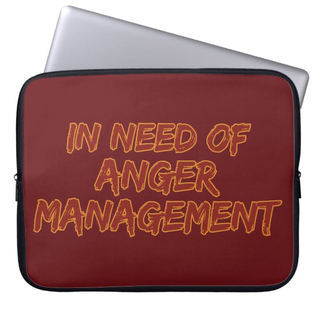 Anger Management custom colour laptop sleeve (Front)