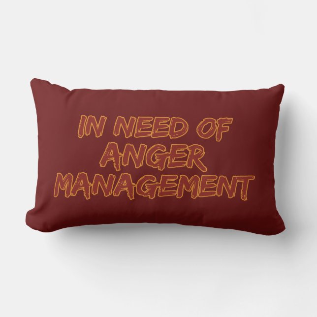 Anger Management custom colour pillow (Front)