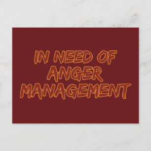 Anger Management custom postcard