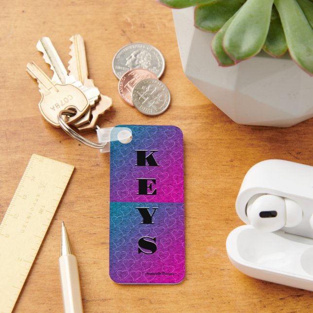 Angestelle's Heart Pattern Key Ring (Desk)