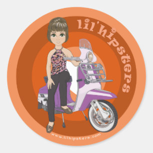 Angie Classic Round Sticker