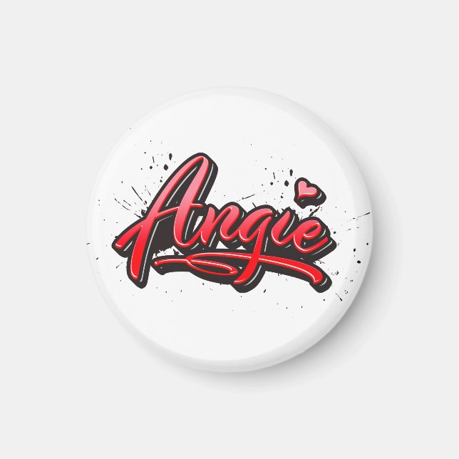 Angie Heart Splash Magnet (Front)