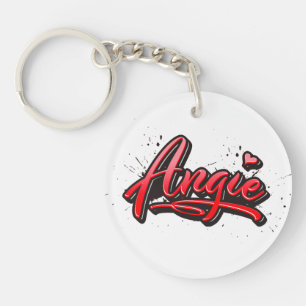 Angie Heart Splash Schlüsselanhänger rund Key Ring