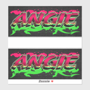 Angie Vorname Name Graffiti Aufkleber Sticker