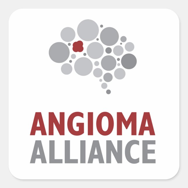 Angioma Alliance Logo Gear Square Sticker (Front)