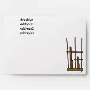 Angklung cartoon illustration envelope