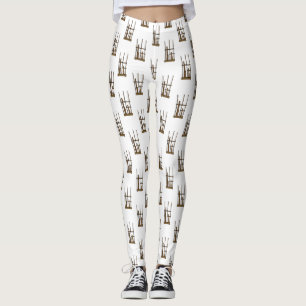 Angklung cartoon illustration leggings