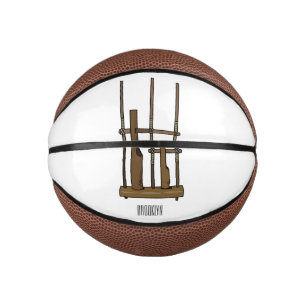 Angklung cartoon illustration mini basketball