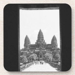 Angkor Cambodia, Angkor Wat Doorway View 2 Coaster