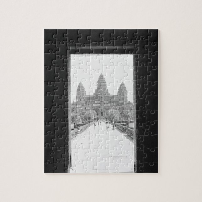 Angkor Cambodia, Angkor Wat Doorway View Jigsaw Puzzle (Vertical)