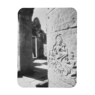 Angkor Cambodia, Apsara Carving The Bayon 2 Magnet