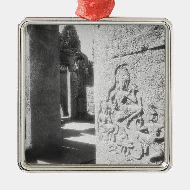 Angkor Cambodia, Apsara Carving The Bayon 2 Metal Ornament (Front)
