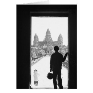 Angkor Cambodia, Doorway & Person Angkor Wat