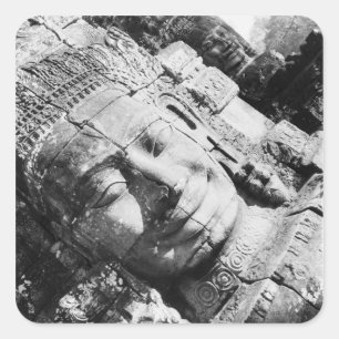 Angkor Cambodia, Head The Bayon Square Sticker